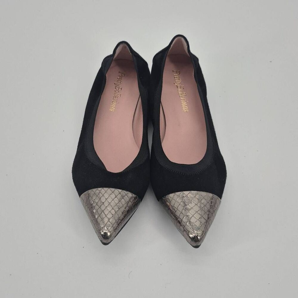Pretty Ballerinas Leather Black Ballet Flats Size EU 38/ US 7.5